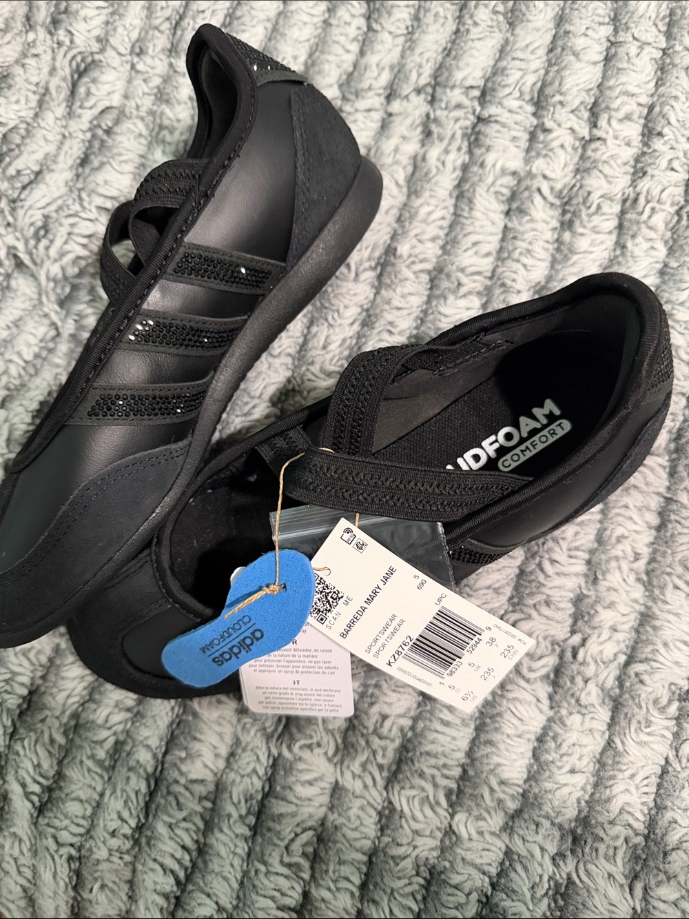 adidas Black Slip-On Cloudfoam Comfort Sneakers